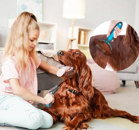 2 in 1 De-shedding Grooming Undercoat Brush